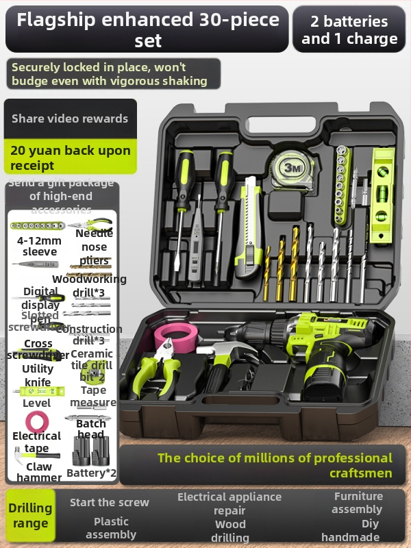 Háztartási szerszámkészlet – Többfunkciós szerszámkészlet demontáló eszközökhöz, 100+ darab, Termék szám ltao800251640136