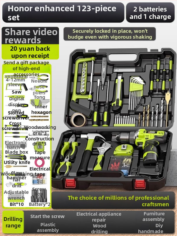 Háztartási szerszámkészlet – Többfunkciós szerszámkészlet demontáló eszközökhöz, 100+ darab, Termék szám ltao800251640136