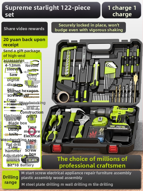 Háztartási szerszámkészlet – Többfunkciós szerszámkészlet demontáló eszközökhöz, 100+ darab, Termék szám ltao800251640136