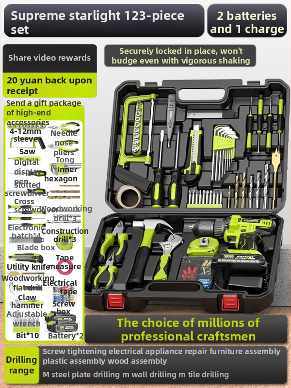 Háztartási szerszámkészlet – Többfunkciós szerszámkészlet demontáló eszközökhöz, 100+ darab, Termék szám ltao800251640136