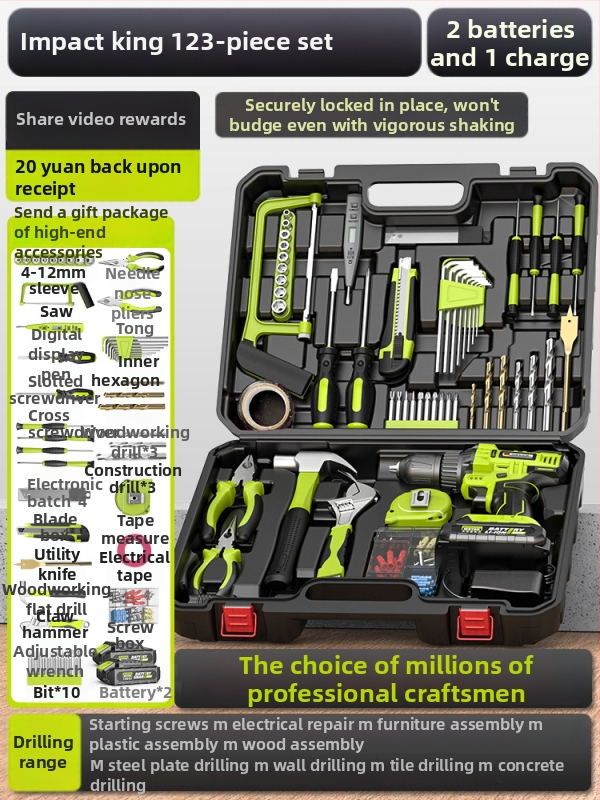 Háztartási szerszámkészlet – Többfunkciós szerszámkészlet demontáló eszközökhöz, 100+ darab, Termék szám ltao800251640136