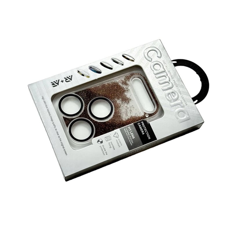 IPhone 17 Pro/Max kameru aizsargājošs films – stikla aizmugurējā filma, 3D QuickSand objektīvs, HD, pret skrāpējumiem, anti-reflektīvs, anti-pirkstu nospiedumi, pilna ekrāna aizsardzība