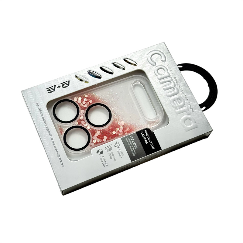 IPhone 17 Pro/Max kameru aizsargājošs films – stikla aizmugurējā filma, 3D QuickSand objektīvs, HD, pret skrāpējumiem, anti-reflektīvs, anti-pirkstu nospiedumi, pilna ekrāna aizsardzība