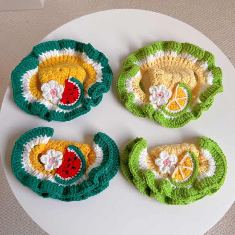 Háziállatok számára készült karikatúra mintás kötött sapka, gyapjúból, horgolt kivitelben, macskák és kutyák számára, négy évszakos használatra