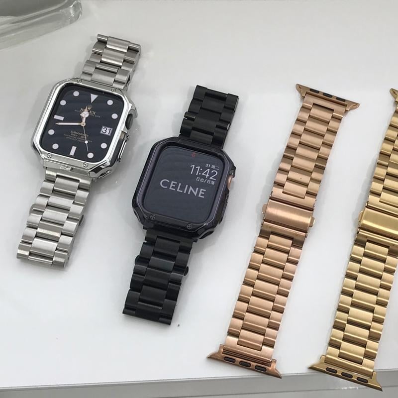 Apple Watch fém szíj speciális testreszabott interfésszel, kompatibilis az Apple Watch-szal