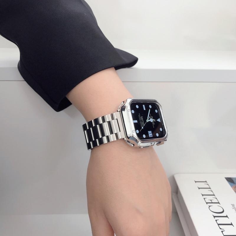 Apple Watch fém szíj speciális testreszabott interfésszel, kompatibilis az Apple Watch-szal