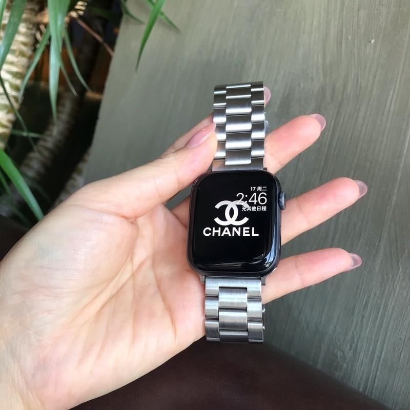 Apple Watch fém szíj speciális testreszabott interfésszel, kompatibilis az Apple Watch-szal