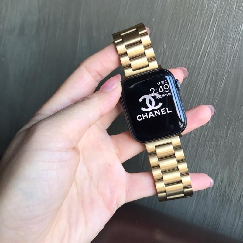 Apple Watch fém szíj speciális testreszabott interfésszel, kompatibilis az Apple Watch-szal