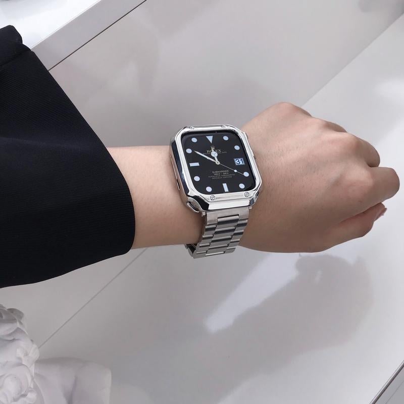 Apple Watch fém szíj speciális testreszabott interfésszel, kompatibilis az Apple Watch-szal