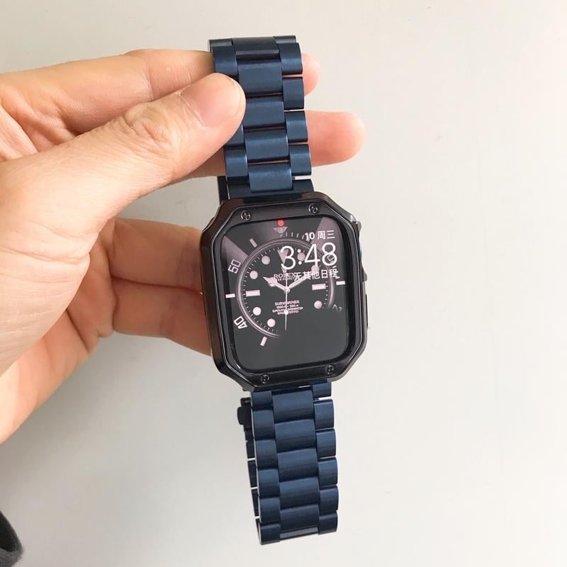 Apple Watch fém szíj speciális testreszabott interfésszel, kompatibilis az Apple Watch-szal