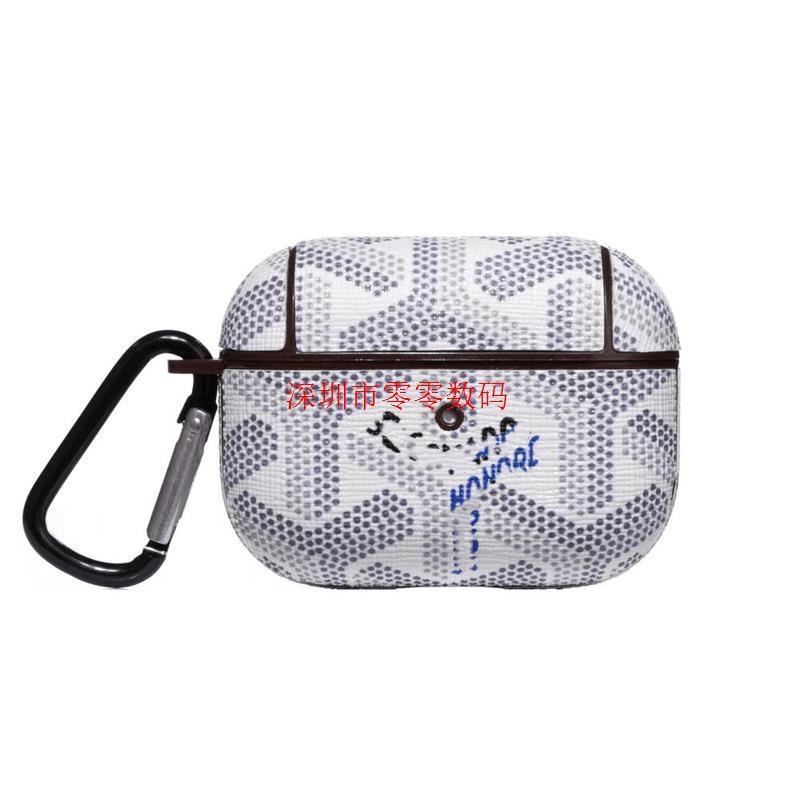 AirPods защитен калъф за Apple - патерн кучешки зъби, имитационна кожа, универсален, лепена изработка
