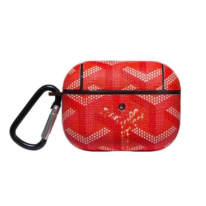 AirPods защитен калъф за Apple - патерн кучешки зъби, имитационна кожа, универсален, лепена изработка