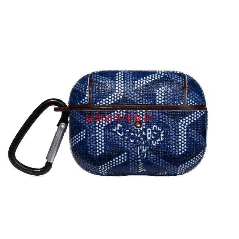 AirPods защитен калъф за Apple - патерн кучешки зъби, имитационна кожа, универсален, лепена изработка
