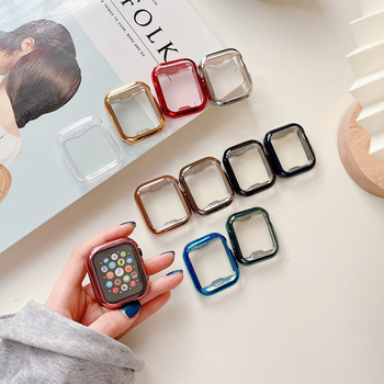 TPU védőtok Apple Watch-hoz teljes lefedettséggel és elektroplakálással (Kompatibilis az iWatch 4567 SE 8-szal)