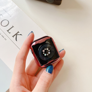 TPU védőtok Apple Watch-hoz teljes lefedettséggel és elektroplakálással (Kompatibilis az iWatch 4567 SE 8-szal)