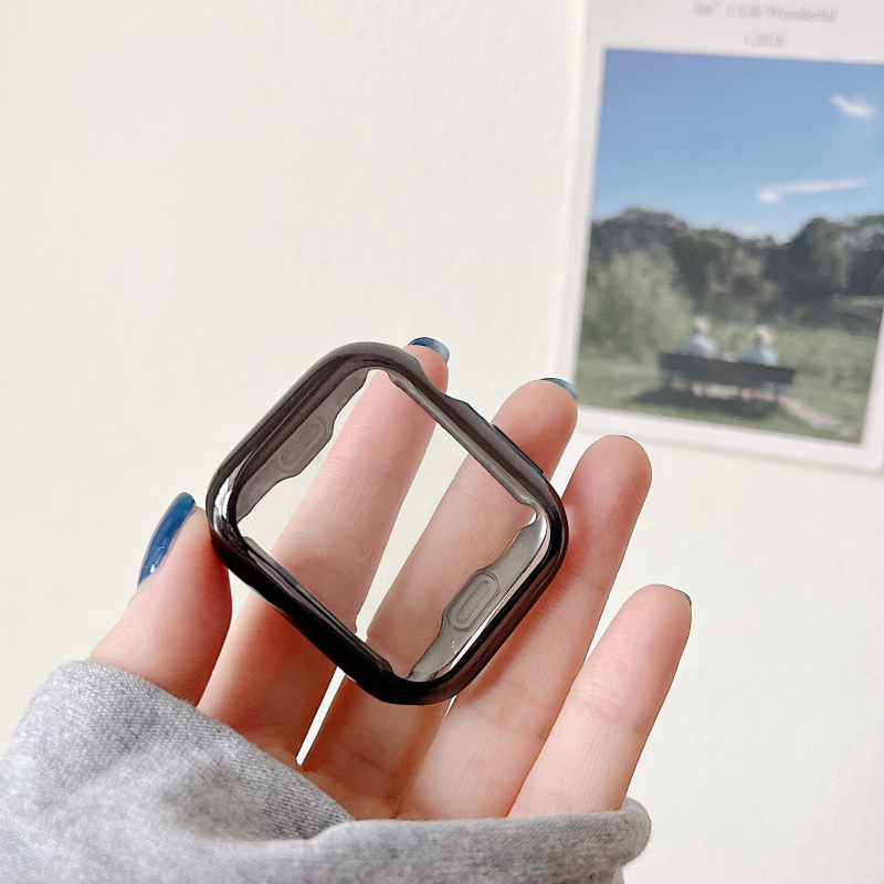 TPU védőtok Apple Watch-hoz teljes lefedettséggel és elektroplakálással (Kompatibilis az iWatch 4567 SE 8-szal)