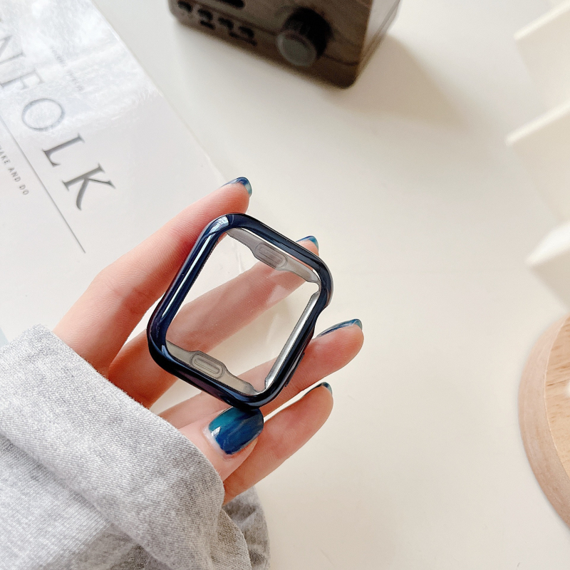 TPU védőtok Apple Watch-hoz teljes lefedettséggel és elektroplakálással (Kompatibilis az iWatch 4567 SE 8-szal)