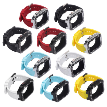 HUALIMEI kovový kryt na Apple Watch, kompatibilný so sériami 7/6/SE/5/4