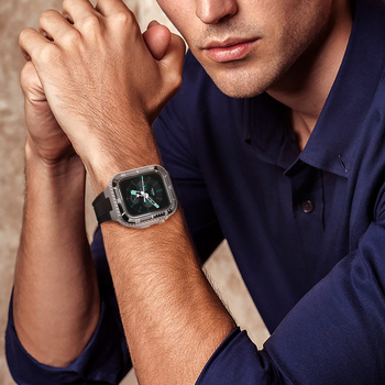 HUALIMEI kovový kryt na Apple Watch, kompatibilný so sériami 7/6/SE/5/4