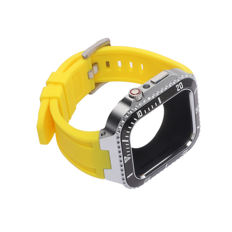 HUALIMEI kovový kryt na Apple Watch, kompatibilný so sériami 7/6/SE/5/4