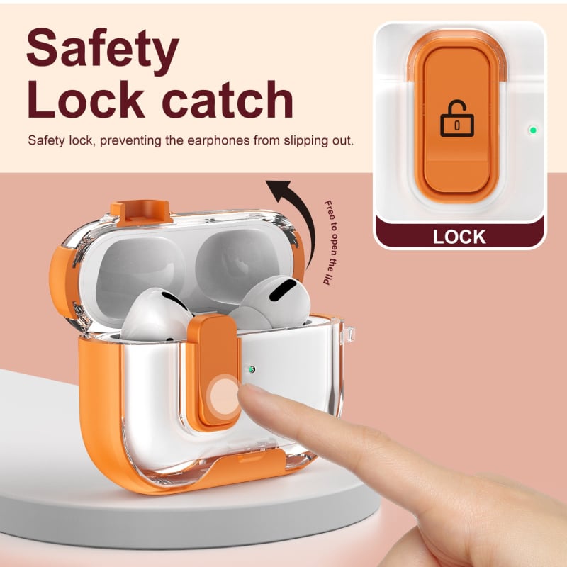 Калъф с магнитно заключване за AirPods 2-ро, 3-то, 4-то поколение и AirPods Pro 3 – универсален твърд корпус, покритие със спрей