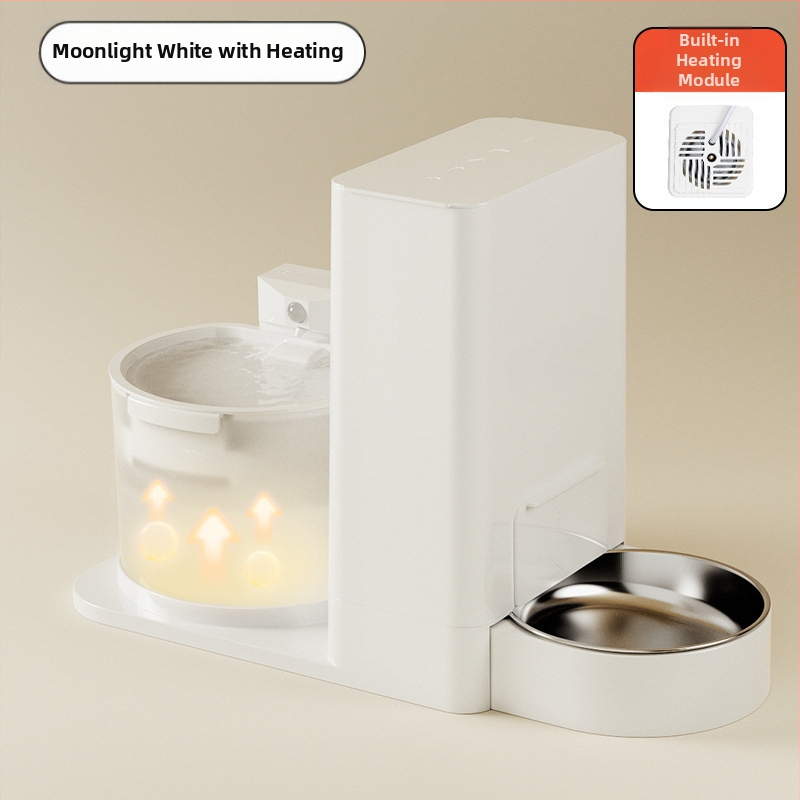 Диспенсер и подхранвател за котки — всичко в едно, вода с постоянна температура, безжично подаване на вода, разглобяем, модел 2023