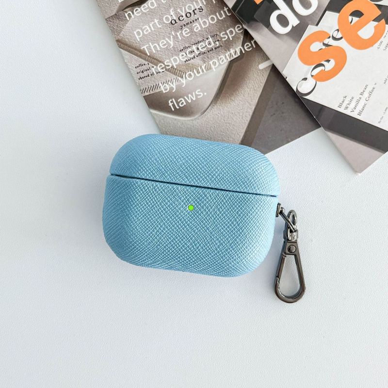 Aizsargkorpuss AirPods Pro 2 – PU āda, reljēvs raksts, pārnēsājams un universāls, saderīgs ar Apple