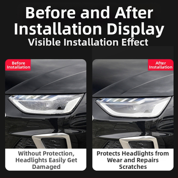 Automašīnas priekšējā luktura plēves uzlikšana Toyota Camry, Highlander, RAV4, CHR, Land Cruiser | Hidrogeliska filma | Zīmols: QiuYiming