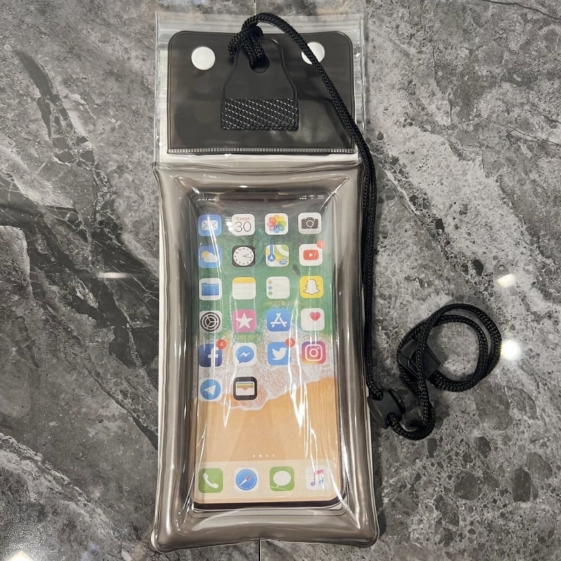 Etui impermeabil pentru telefon OTHRE, PVC, cu logo personalizabil, destinat activităților în aer liber