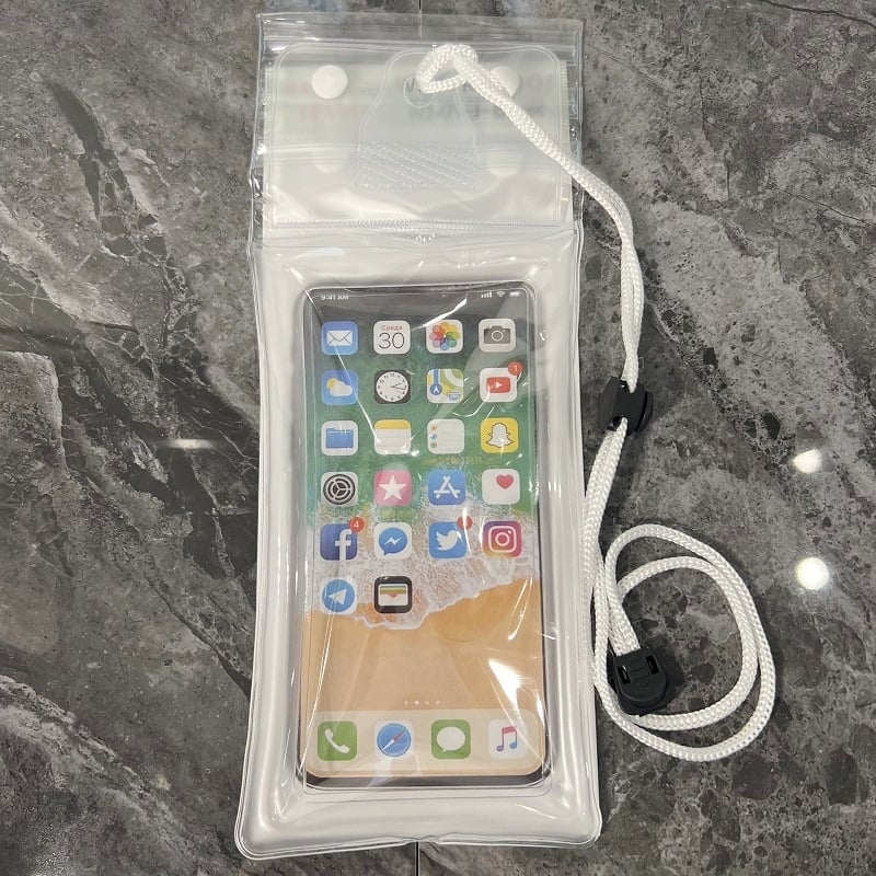 Etui impermeabil pentru telefon OTHRE, PVC, cu logo personalizabil, destinat activităților în aer liber