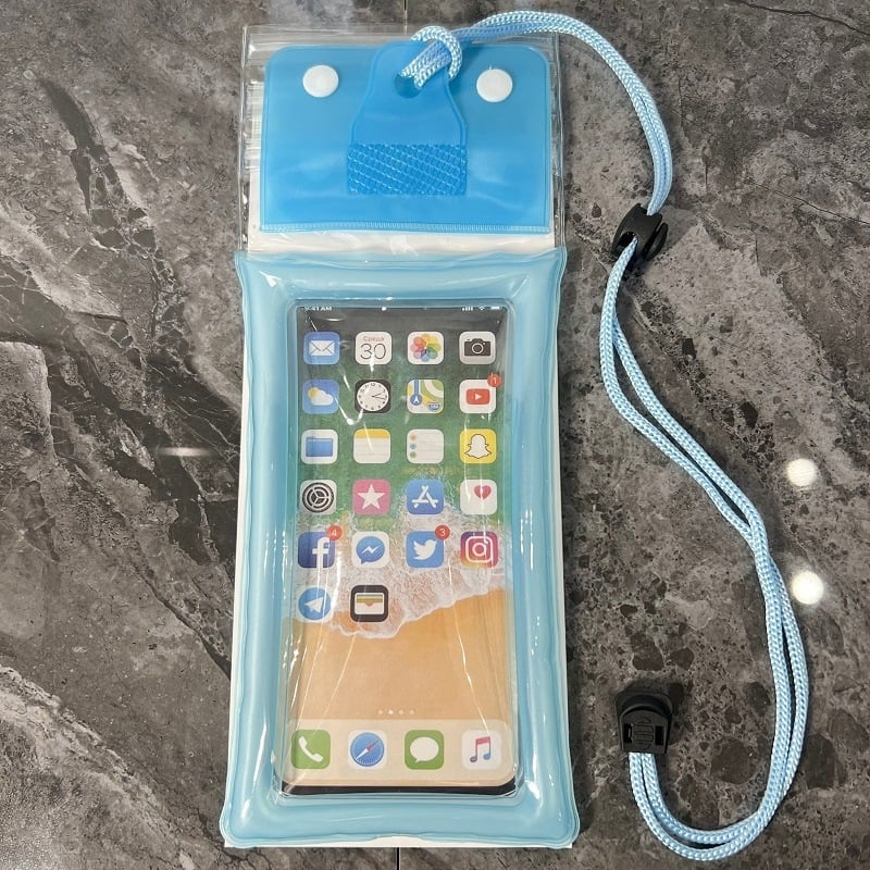 Etui impermeabil pentru telefon OTHRE, PVC, cu logo personalizabil, destinat activităților în aer liber