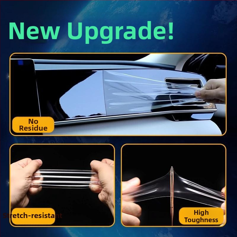 Denza D9 Iekšējās aizsardzības plēve centrālajai konsolei un instrumentu/navigācijas ekrāniem, caurspīdīgs TPU