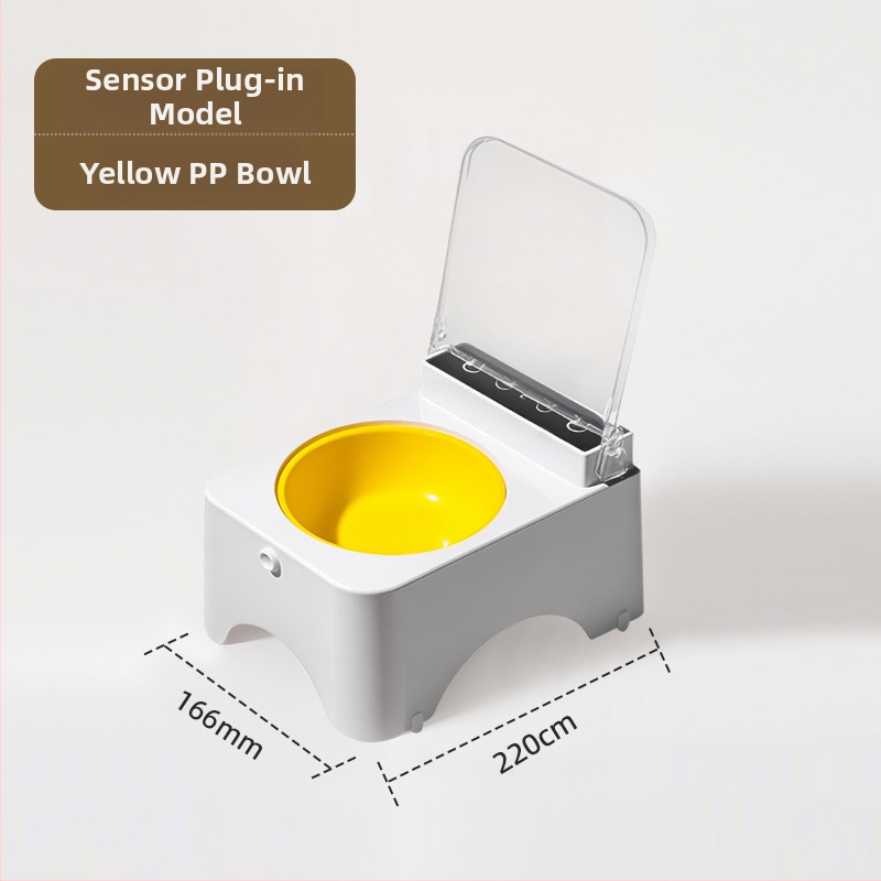 Автоматичен подавач за домашни любимци сензорно отваряне на капака и таймер за свежест, керамична купа; модел Timing sensor, тегло 500 g, без управление чрез приложение