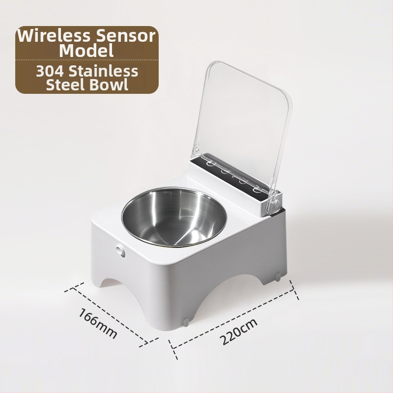 Автоматичен подавач за домашни любимци сензорно отваряне на капака и таймер за свежест, керамична купа; модел Timing sensor, тегло 500 g, без управление чрез приложение