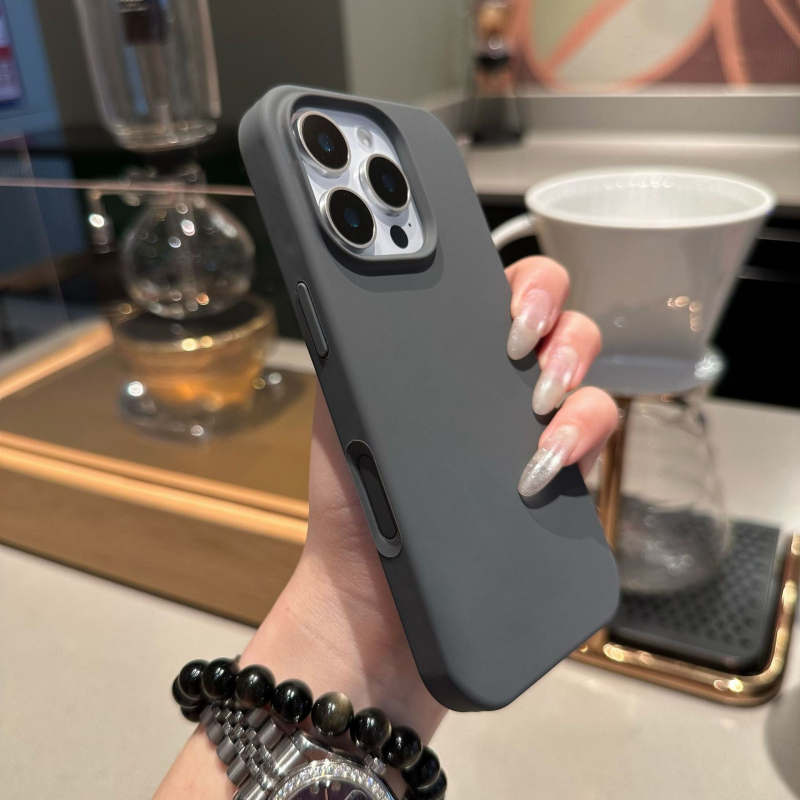 Силиконов защитен калъф за iPhone – антипадение, релефна повърхност, съвместим с iPhone 13/14, 15 Pro/Max, 16/17 Pro/Max и iPhone 17 Air