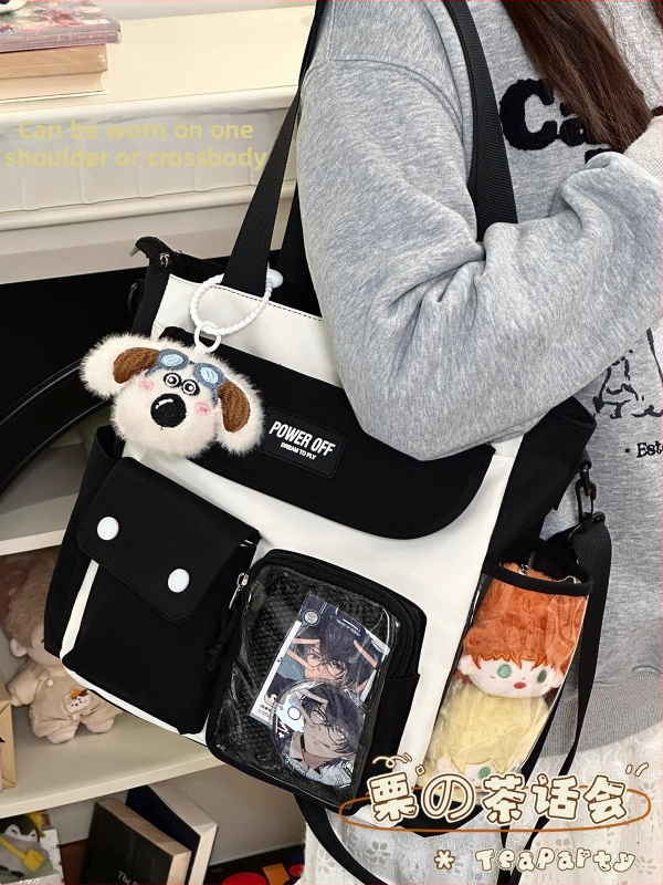 Ženská taška cez rameno v japonskom štýle, jar 2025, zvislá štvorcová silueta, materiál: hodváb s kvetinovým vzorom, otvorenie s klapkou, vonkajšia trojrozmerná taška