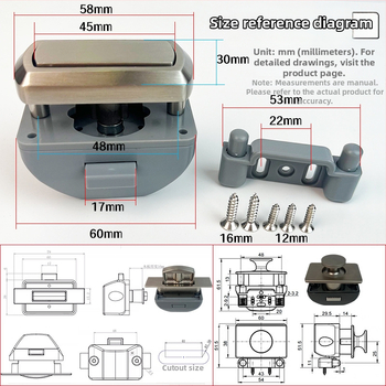 Nauja serija: RV mygtukinė spyna baldams ir jahtos sieniniams spintelėms — cinko lydinys, be rankenos, užrakto cilindras