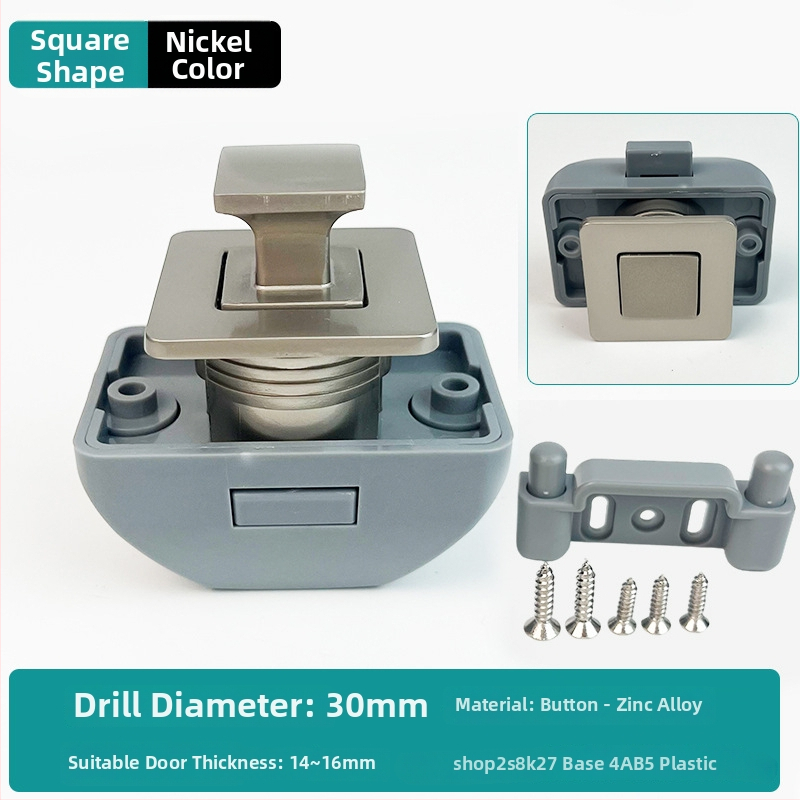 Nauja serija: RV mygtukinė spyna baldams ir jahtos sieniniams spintelėms — cinko lydinys, be rankenos, užrakto cilindras