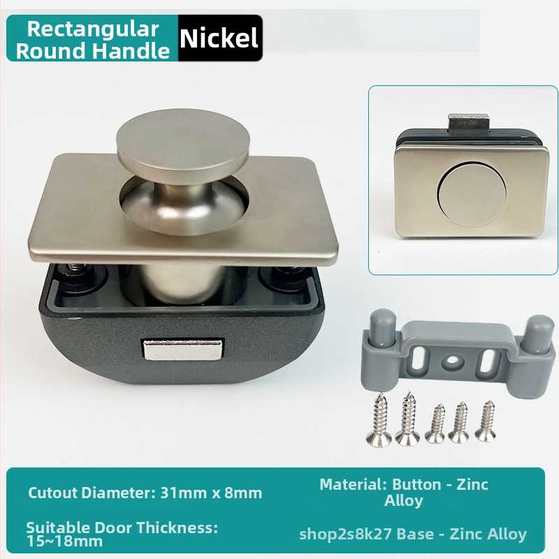 Nauja serija: RV mygtukinė spyna baldams ir jahtos sieniniams spintelėms — cinko lydinys, be rankenos, užrakto cilindras