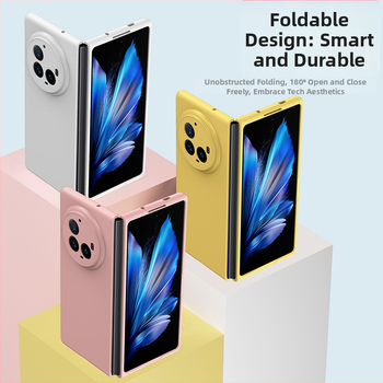 Vivo Find N5 salokājamā tālruņa lieta – ādas sajūta, aizsardzība pret kritieniem, flip-top dizains, PC korpuss ar CNC apstrādi, pielāgojams, saderīgs ar Xfold5 un Xfold3 Pro