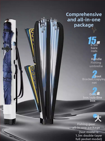 Твърд калъф за риболовни пръчки, лека мултифункционална чанта за принадлежности (Материал: Друг; Функции: Товарене на стръв; Монтиране на риболовна линия; Монтиране на пръчка; Монтиране на риболовен механизъм; Водоустойчивост: Не)