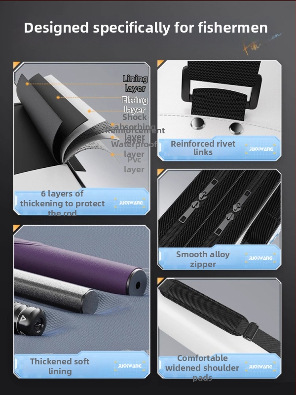 Твърд калъф за риболовни пръчки, лека мултифункционална чанта за принадлежности (Материал: Друг; Функции: Товарене на стръв; Монтиране на риболовна линия; Монтиране на пръчка; Монтиране на риболовен механизъм; Водоустойчивост: Не)