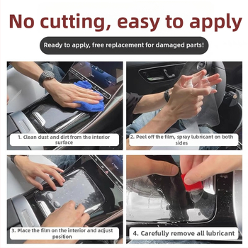 BMW 5 sērijas 530Li iekšējā aizsargfólia TPU navigācijas displejam un centrālajam panelim — viengabala veidojums, izturība pret augstām/zemām temperatūrām, skrāpējumu un eļļas traipu izturība