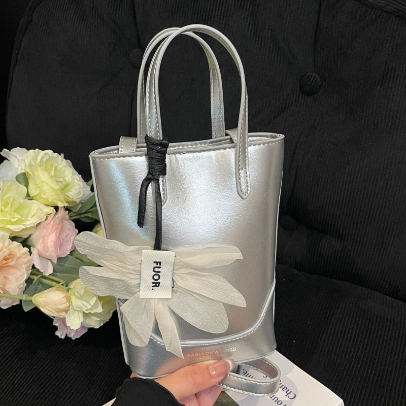PU bucket torba - gradski jednostavan stil, zatvarač, podstava od poliestera