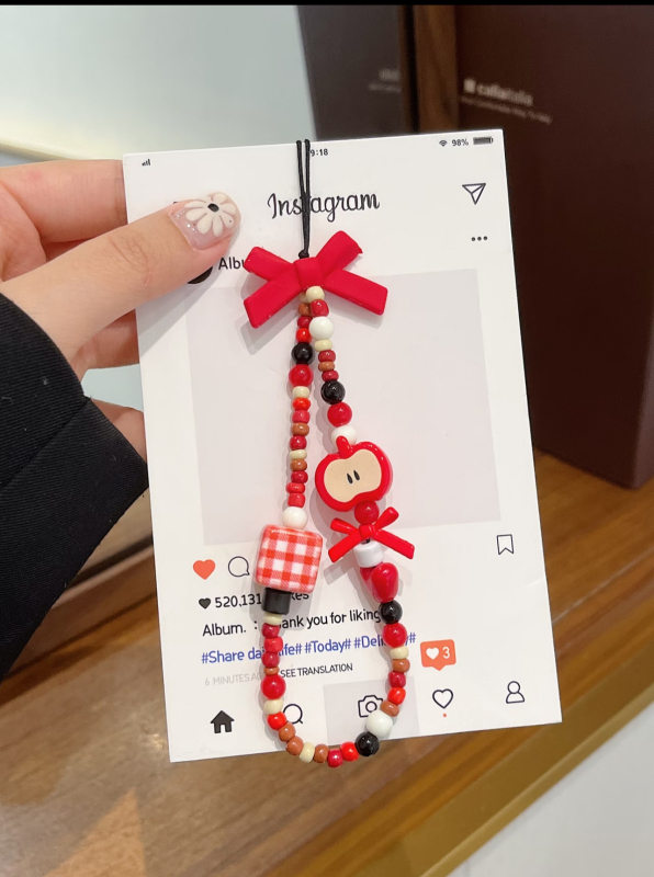 Najlonski kaiš za mobitel s perlicama, ručno izrađeno, DIY protiv gubitka