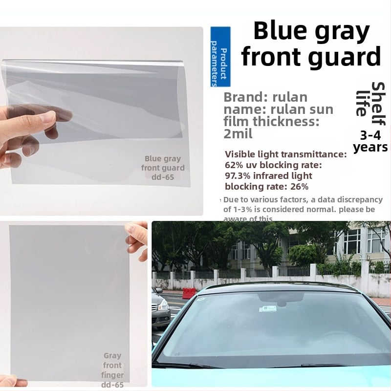 Transportlīdzekļa siltumizolācijas plēve - PET, gaismas caurlaidība 5-80%, siltuma izolācija 60%, UV aizsardzība 99%