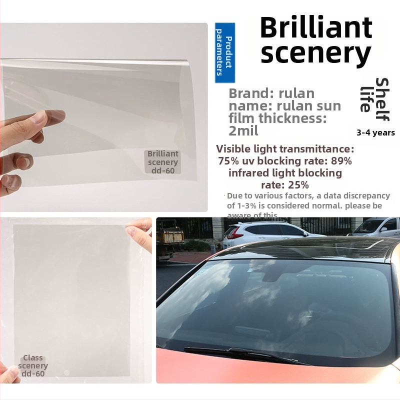 Transportlīdzekļa siltumizolācijas plēve - PET, gaismas caurlaidība 5-80%, siltuma izolācija 60%, UV aizsardzība 99%