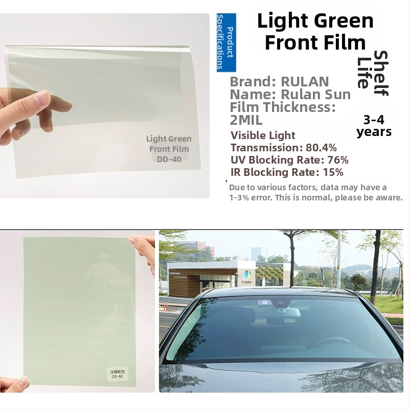 Transportlīdzekļa siltumizolācijas plēve - PET, gaismas caurlaidība 5-80%, siltuma izolācija 60%, UV aizsardzība 99%