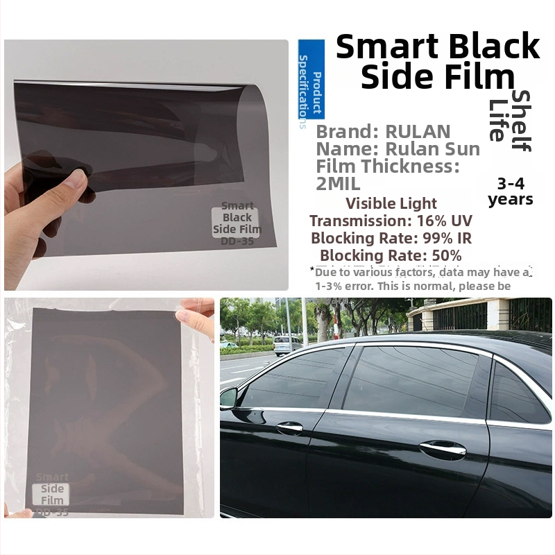 Transportlīdzekļa siltumizolācijas plēve - PET, gaismas caurlaidība 5-80%, siltuma izolācija 60%, UV aizsardzība 99%