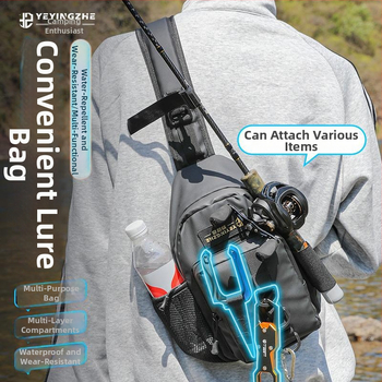 Camper риболовна чанта за оборудване — PVC материал, мултифункционална, носене като раница/презрамка/колан, не е водоустойчива